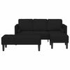 vidaXL Sofa Set with Cushion 2 pcs Black Polyester