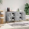 vidaXL Sideboards 2 pcs Concrete Grey 60x35x70 cm Engineered Wood
