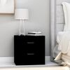 vidaXL Bedside Cabinet Black 40x30x40 cm Engineered Wood