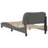 vidaXL Bed Frame without Mattress "Hvar" Dark Grey 90x190 cm Fabric