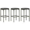 vidaXL 4 Piece Garden Bar Set with Cushions Grey
