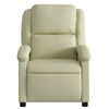 vidaXL Electric Massage Recliner Chair Cream Real Leather