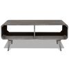 vidaXL Coffee Table 90x55.5x38.5 cm Solid Paulownia Wood Grey