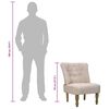 vidaXL French Chair Cream Fabric