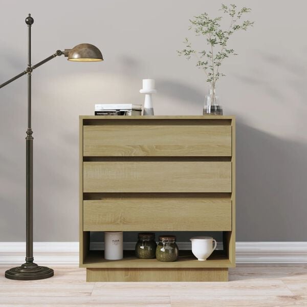 vidaXL Sideboard Sonoma Oak 70x41x75 cm Engineered Wood
