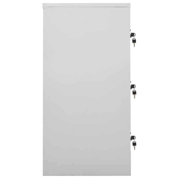 vidaXL Locker Cabinets 2 pcs Light Grey 90x45x92.5 cm Steel