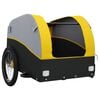 vidaXL Bike Trailer Black and Yellow 45 kg Iron
