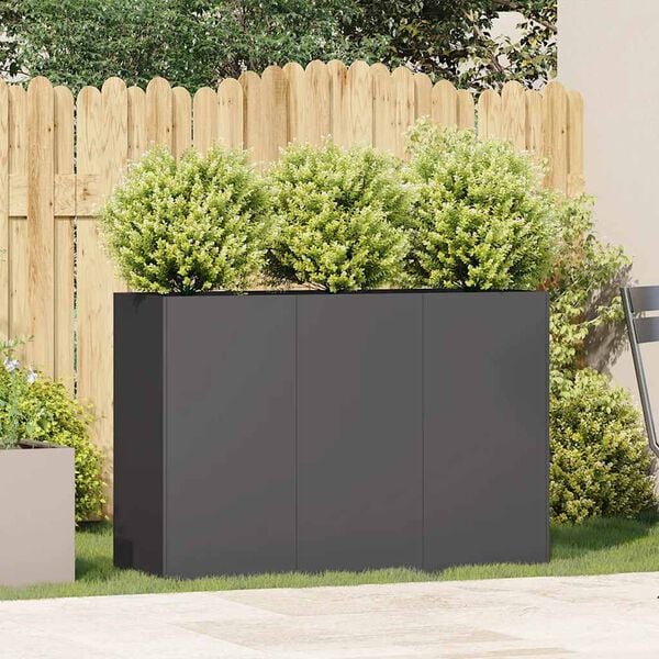 vidaXL Planter Black 120x40x80 cm Cold-rolled Steel