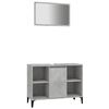 vidaXL 2 Piece Bathroom Furniture Set Concrete Grey Engineered Wood