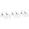vidaXL LED Reindeers 6 pcs Silver 45 x 19 x 65 cm Fabric
