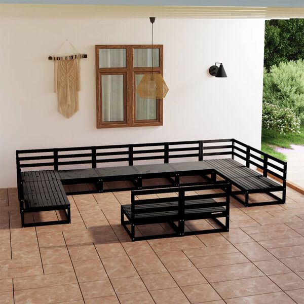 vidaXL 12 Piece Garden Lounge Set Solid Pinewood