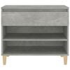 vidaXL Shoe Cabinet Concrete Grey 70x36x60 cm Engineered Wood