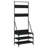 vidaXL Clothes Rack with Shoe Storage Black 70x40x184 cm