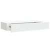 vidaXL Wall-mounted Drawer Shelves 2 pcs White 60x23.5x10cm MDF