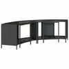 vidaXL Storage Shelves for Hot Tub 2 pcs Black Poly Rattan