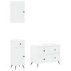 vidaXL 3 Piece Bathroom Cabinet Set BREDA White Engineered Wood
