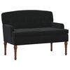 vidaXL Loveseat with Button Tufted Black 111 x 65 x 79 cm Velvet