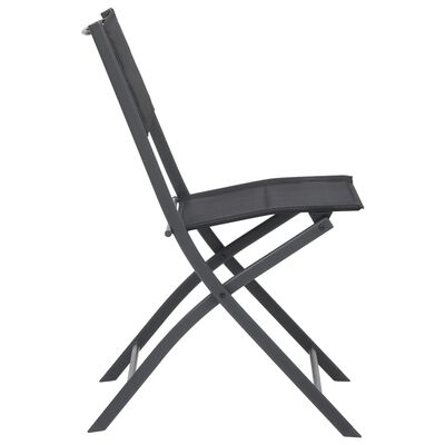 vidaXL Folding Outdoor Chairs 4 pcs Steel and Textilene