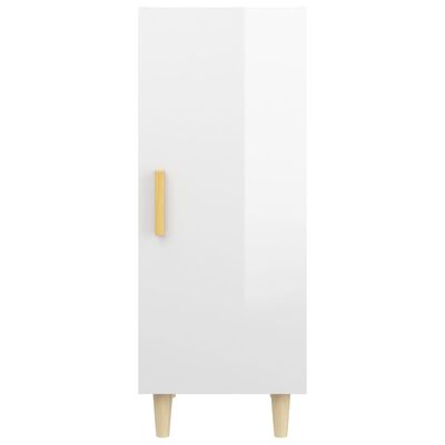 vidaXL Sideboard High Gloss White 34.5x34x90 cm Engineered Wood