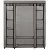 vidaXL Wardrobe with Compartments and Rods Grey 150x45x176 cm Fabric