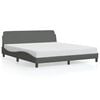 vidaXL Bed Frame "Dover" Dark Grey 180x200 cm King Fabric