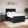 vidaXL Box Spring Bed with Mattress Black Queen Velvet