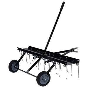 vidaXL Scarifier | Black | Steel | Large | Scarifier | Rectangular | Industrial