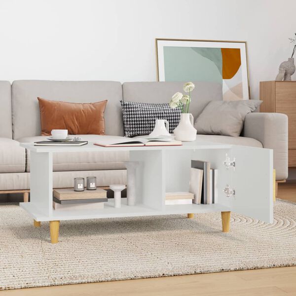 vidaXL Coffee Table White 90x50x40 cm Engineered Wood