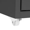 vidaXL Mobile File Cabinet Anthracite 28x41x109 cm Metal