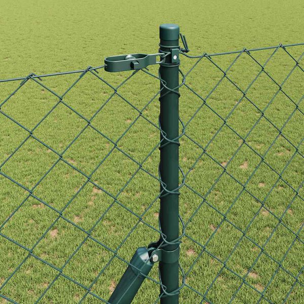 vidaXL Fence Post Green 1.5 x 25 m (60 x 60 mm mesh) Steel
