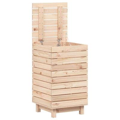 vidaXL Laundry Basket 44x44x76 cm Solid Wood Pine