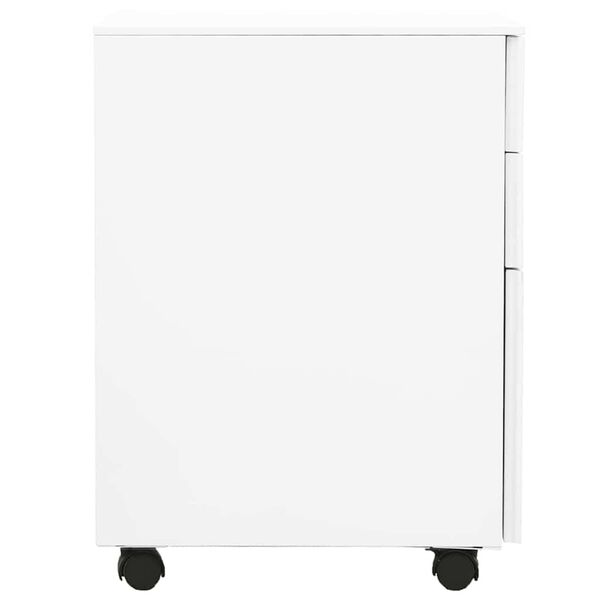 vidaXL Mobile File Cabinet White 39x45x60 cm Steel