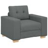 vidaXL Sofa 3 pcs Dark Grey 221 x 80 x 80 cm Fabric