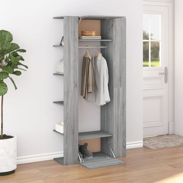 vidaXL Hallway Cabinets 2 pcs Grey Sonoma Engineered Wood
