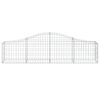 vidaXL Arched Gabion Baskets 18 pcs 200x30x40/60 cm Galvanised Iron