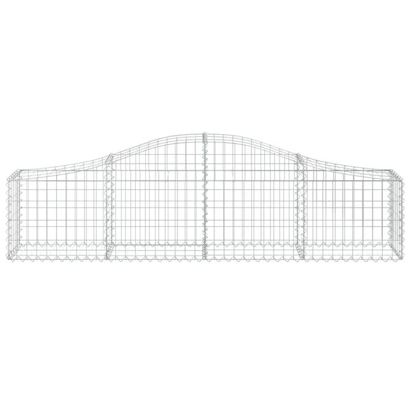 vidaXL Arched Gabion Baskets 18 pcs 200x30x40/60 cm Galvanised Iron