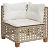 vidaXL 8 Piece Garden Sofa Set with Cushions Beige Poly Rattan