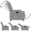 vidaXL Massage Recliner Chair Light Grey Fabric