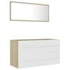 vidaXL Bathroom Furniture Set | White | Engineered wood | Medium