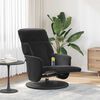 vidaXL Massage Recliner Chair with Footrest Black Velvet
