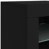 vidaXL Sideboard with LED Lights Black 123x37x67 cm