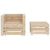 vidaXL 2 Piece Garden Pallet Lounge Set Wood