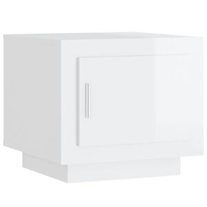 vidaXL Coffee Table High Gloss White 51x50x45 cm Engineered Wood