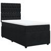 vidaXL Box Spring Bed with Mattress Black King Single Velvet