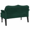 vidaXL Bench with Cushions Dark Green 120.5x65x75 cm Velvet