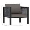 vidaXL 8 Piece Garden Lounge Set with Cushions Poly Rattan Anthracite