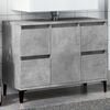 vidaXL Sink Cabinet Concrete Grey 80x33x60 cm Engineered Wood