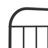 vidaXL Metal Bed Frame without Mattress with Footboard Black 90x190cm