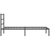 vidaXL Metal Bed Frame without Mattress with Headboard Black 107x203cm