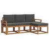 vidaXL Outdoor Sofa Set 4 pcs Natural and Anthracite